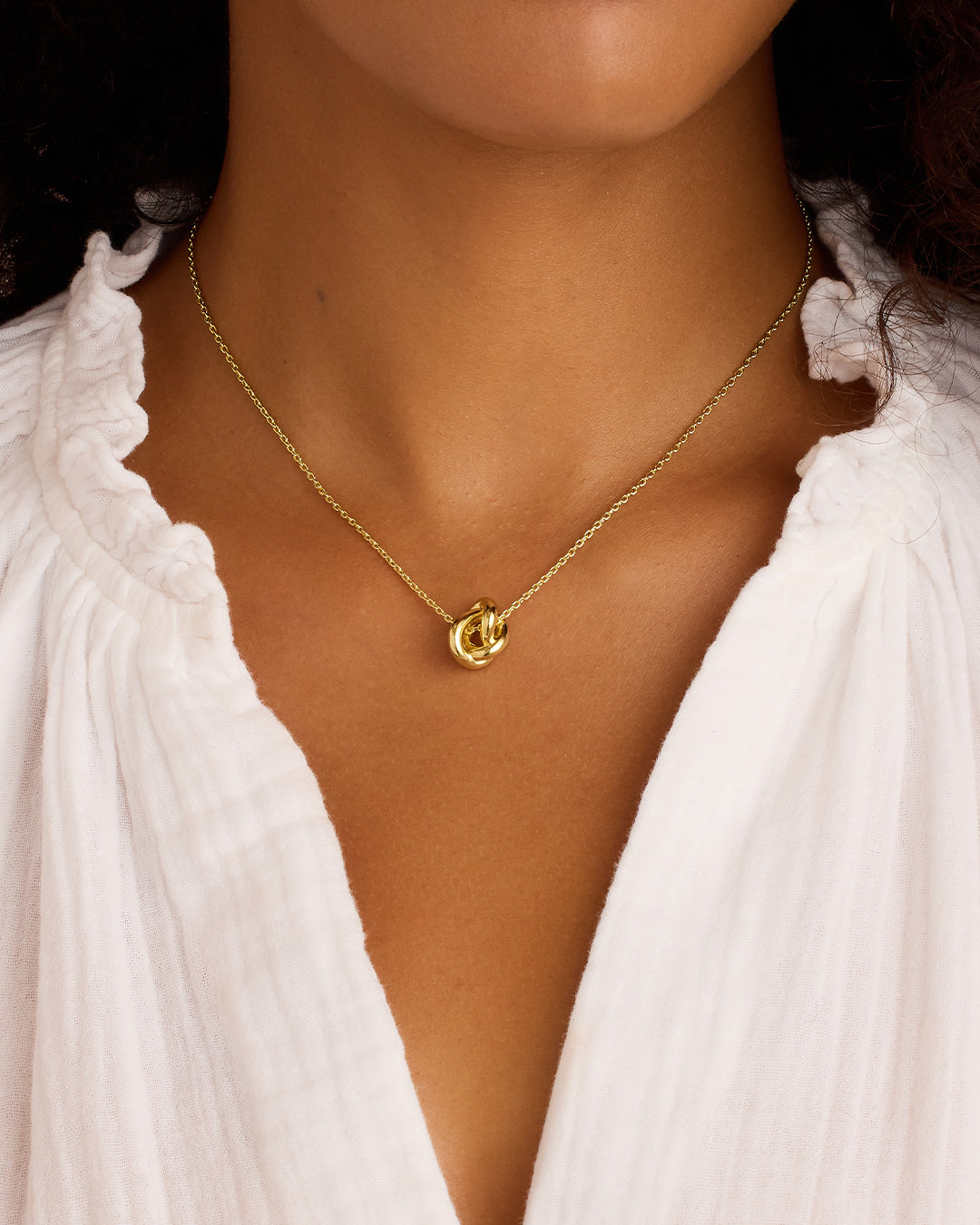 Alternative view of Infinity Knot Necklace