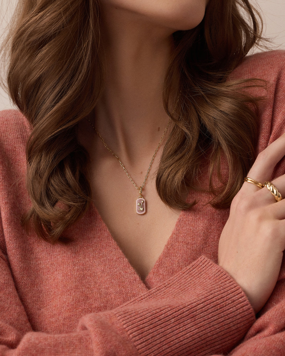 Alternative view of Power Gemstone Parker Charm Necklace Compassion