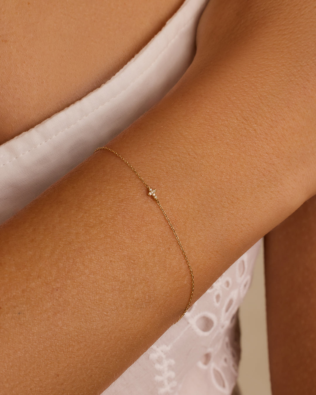 Alternative view of Diamond Cross Bracelet
