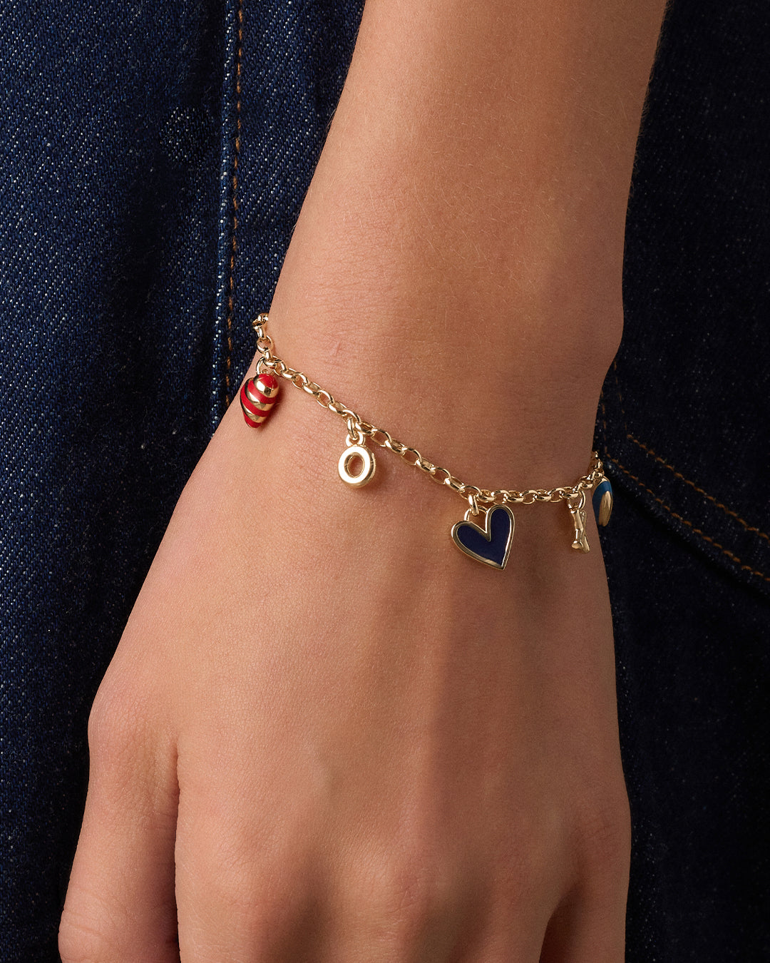 Alternative view of Campbell Heart Charm Bracelet