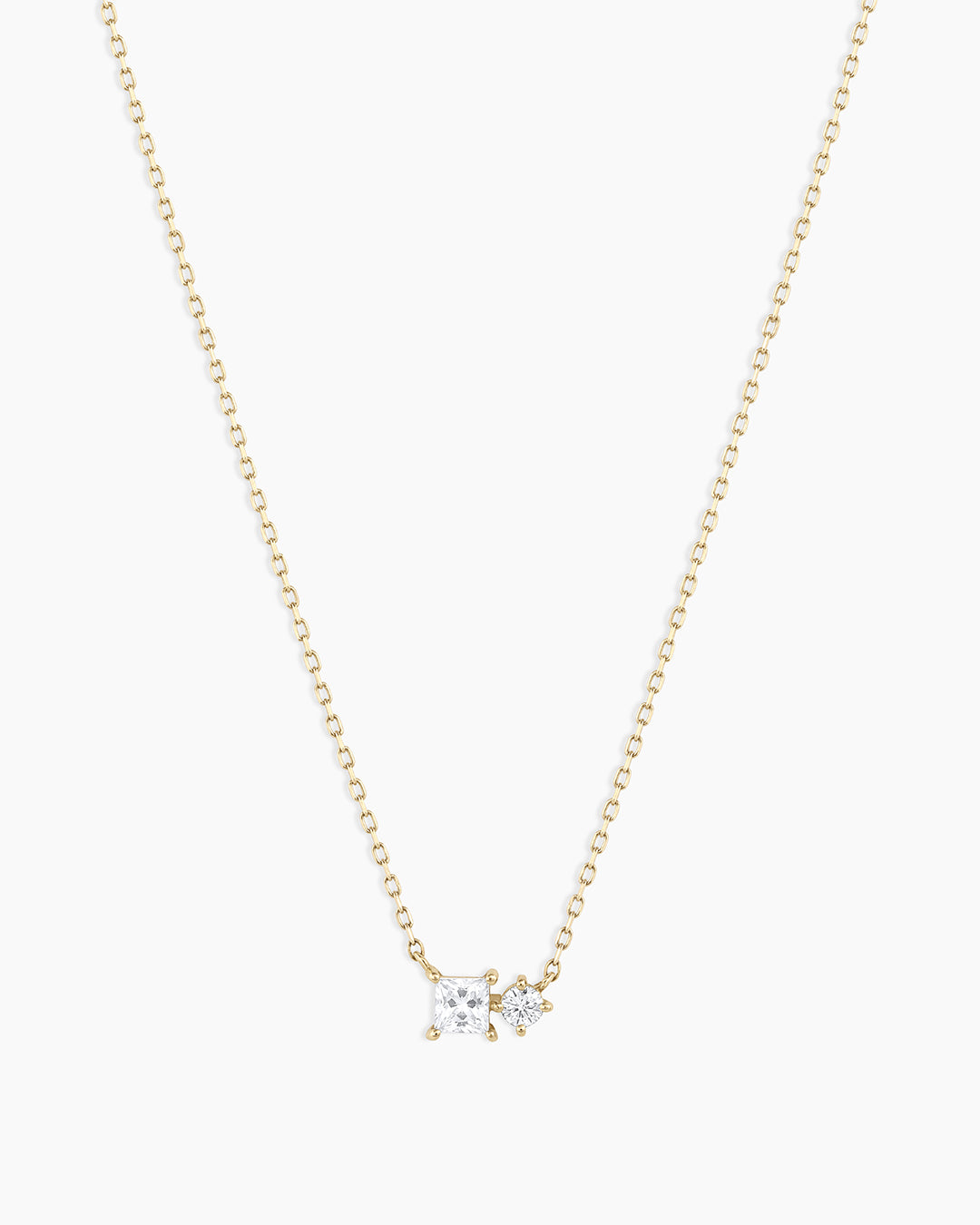 Diamond and White Sapphire Necklace