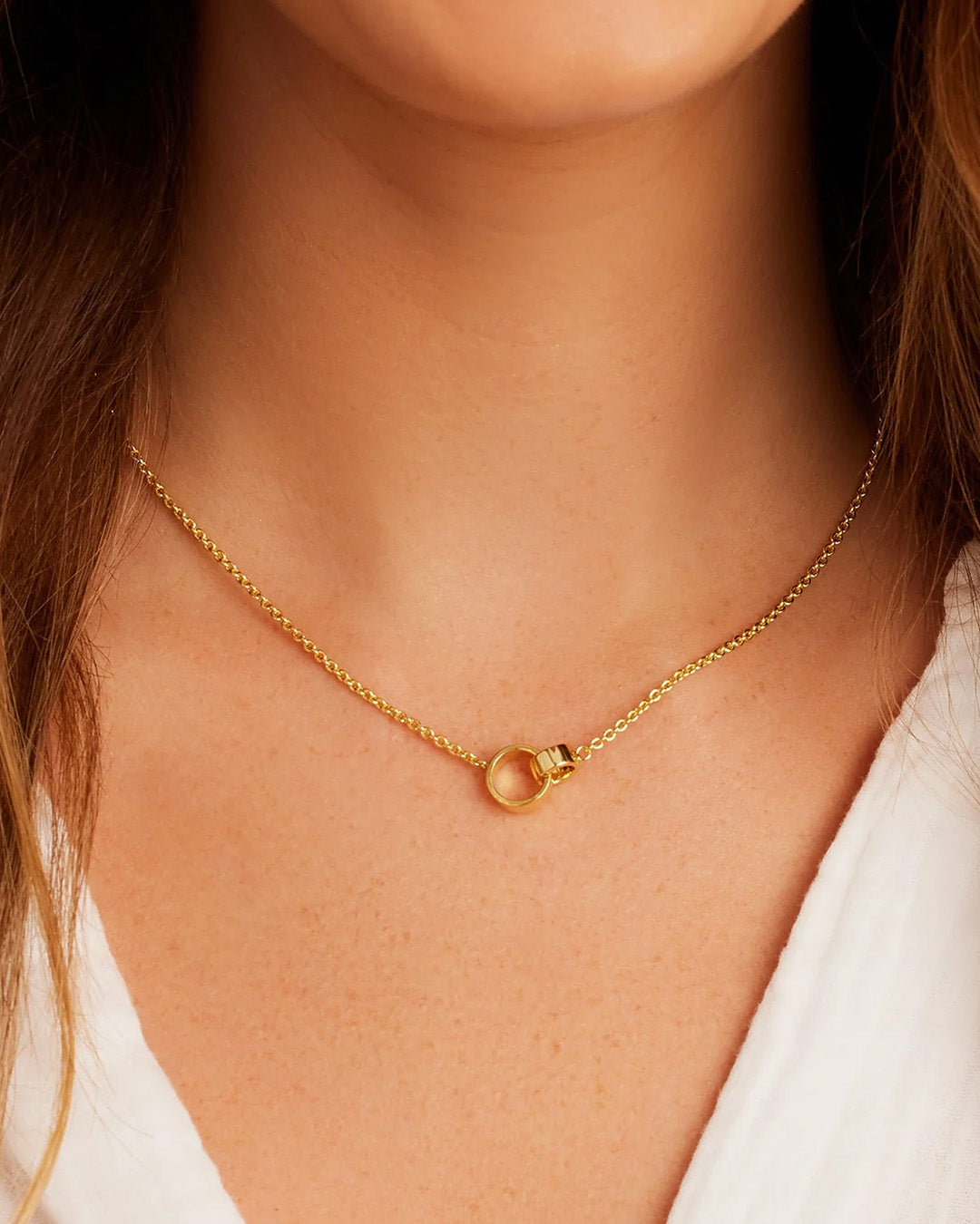 Alternative view of Rose Interlocking Necklace