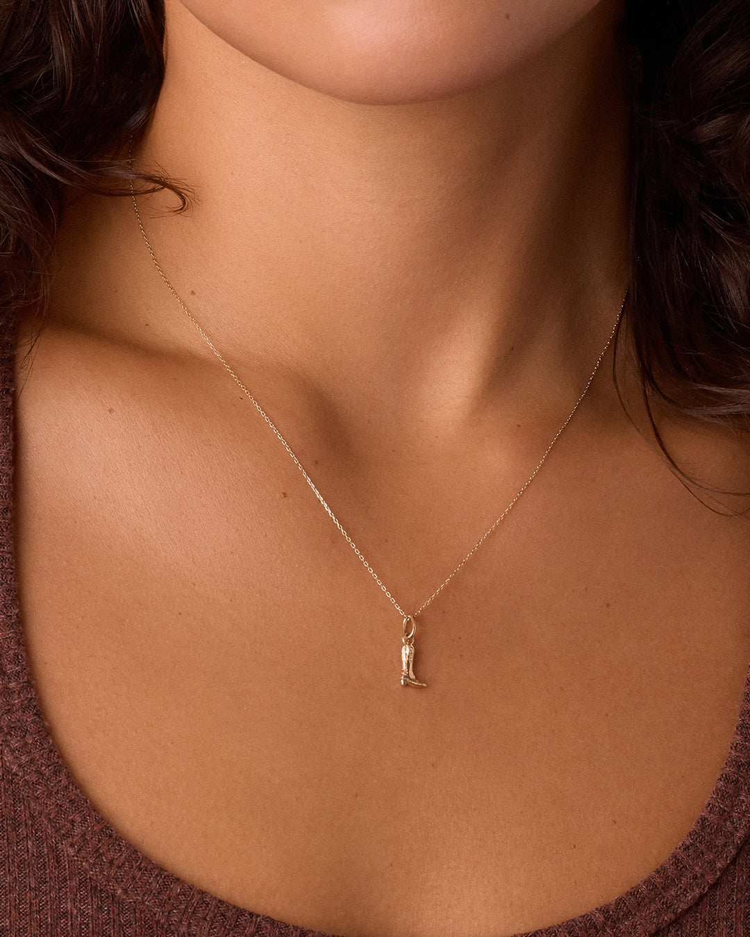 Alternative view of 14k Gold Cowboy Boot Charm