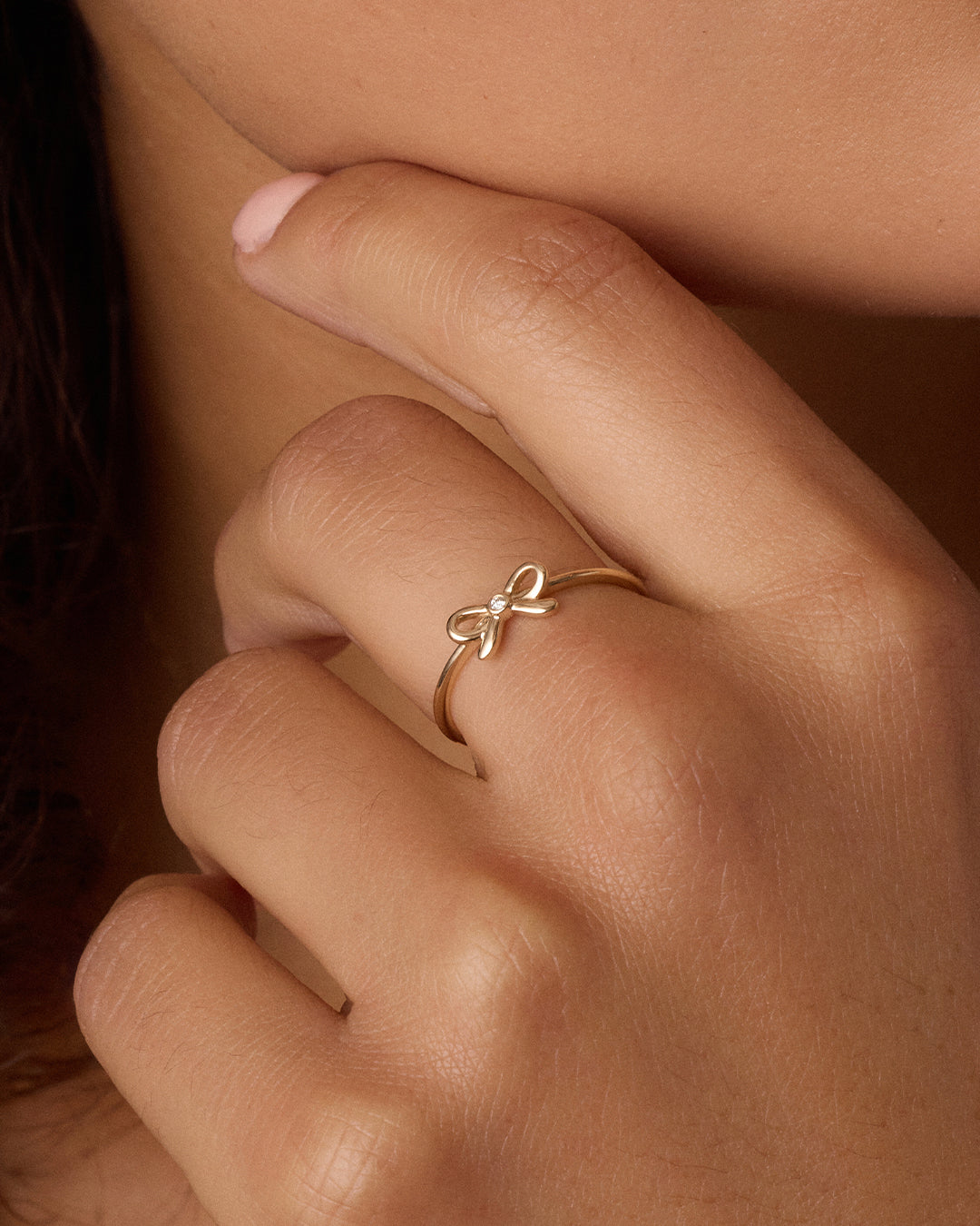 Alternative view of Diamond Put a Bow on it Ring