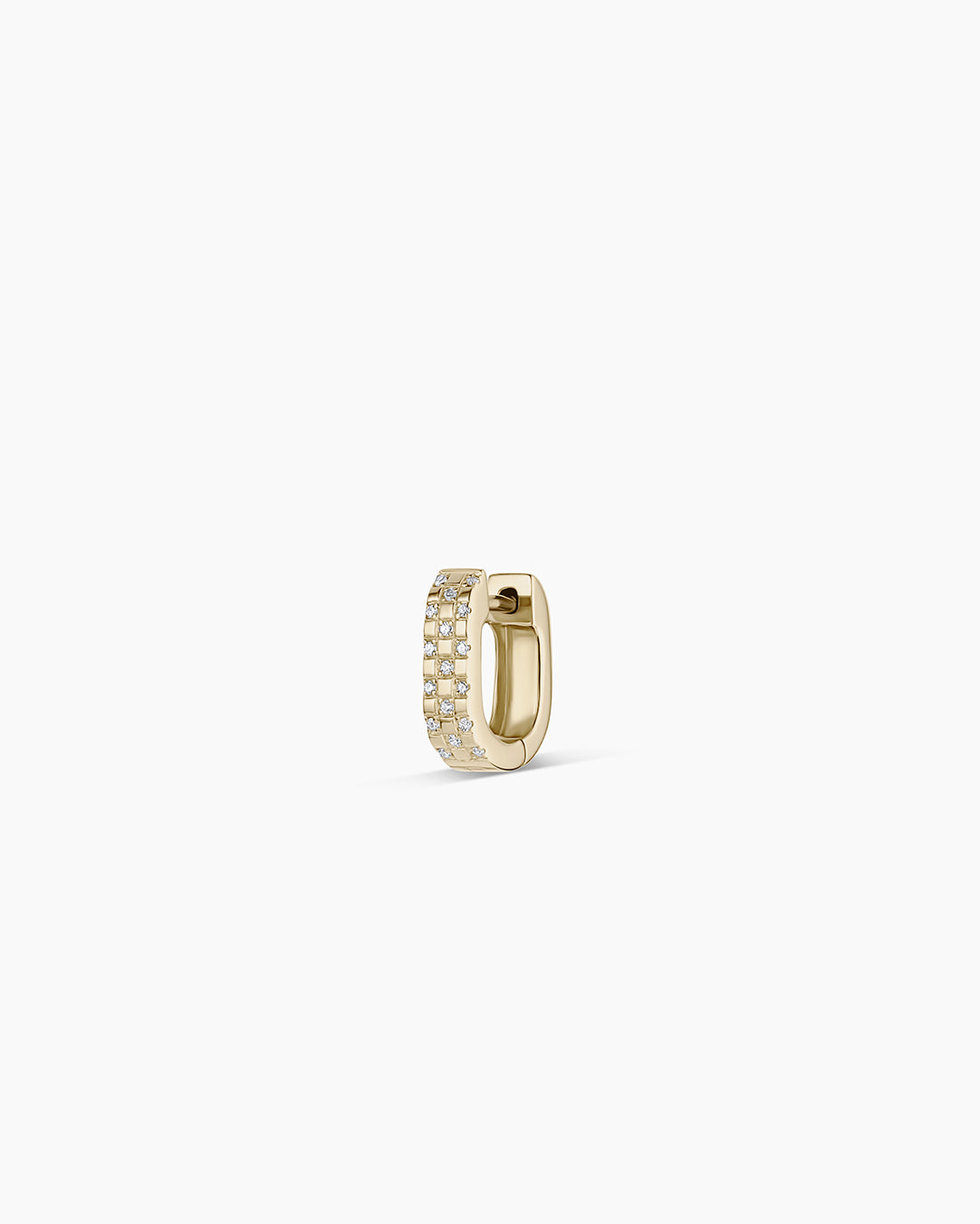 Diamond Checkered Mini Single Huggie