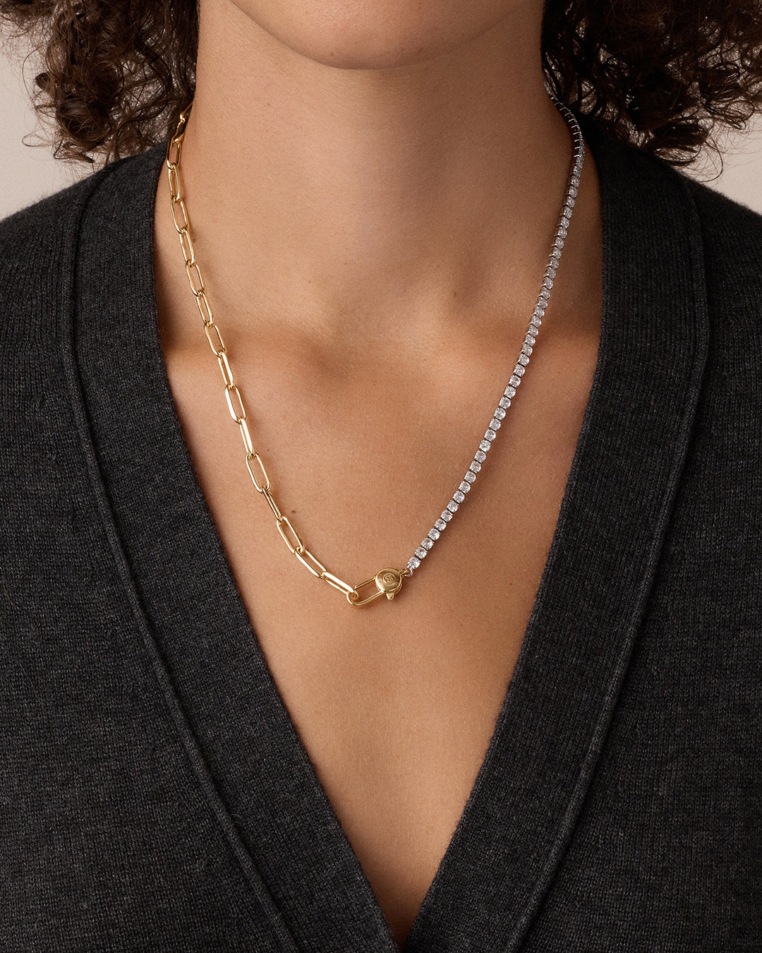Alternative view of Florence Tennis Chain Necklace