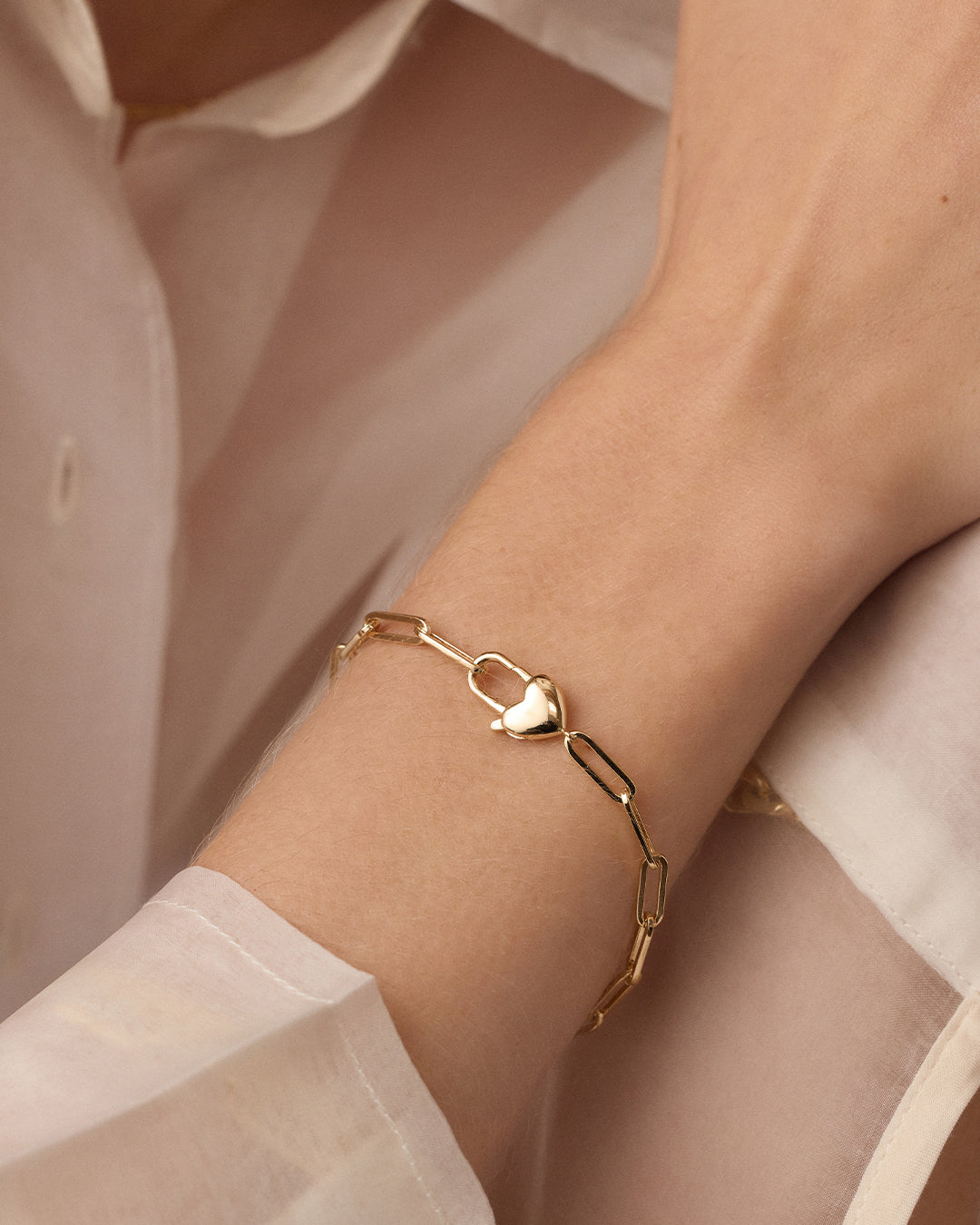 Alternative view of Heart Padlock Bracelet