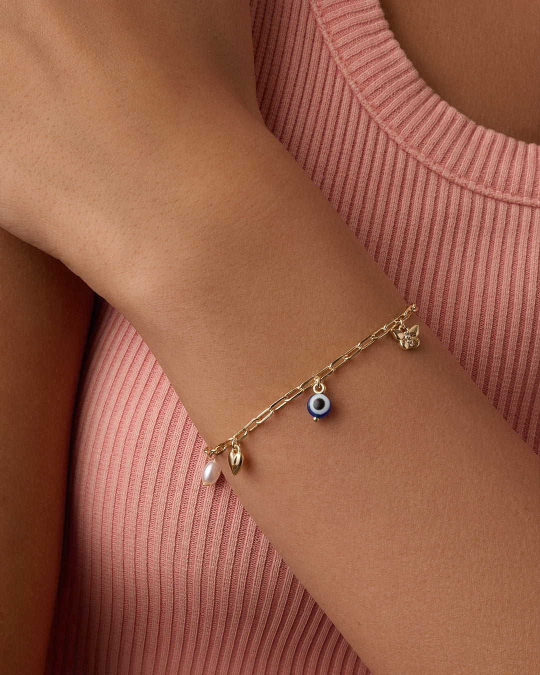 Alternative view of Connection Mini Charm Bracelet