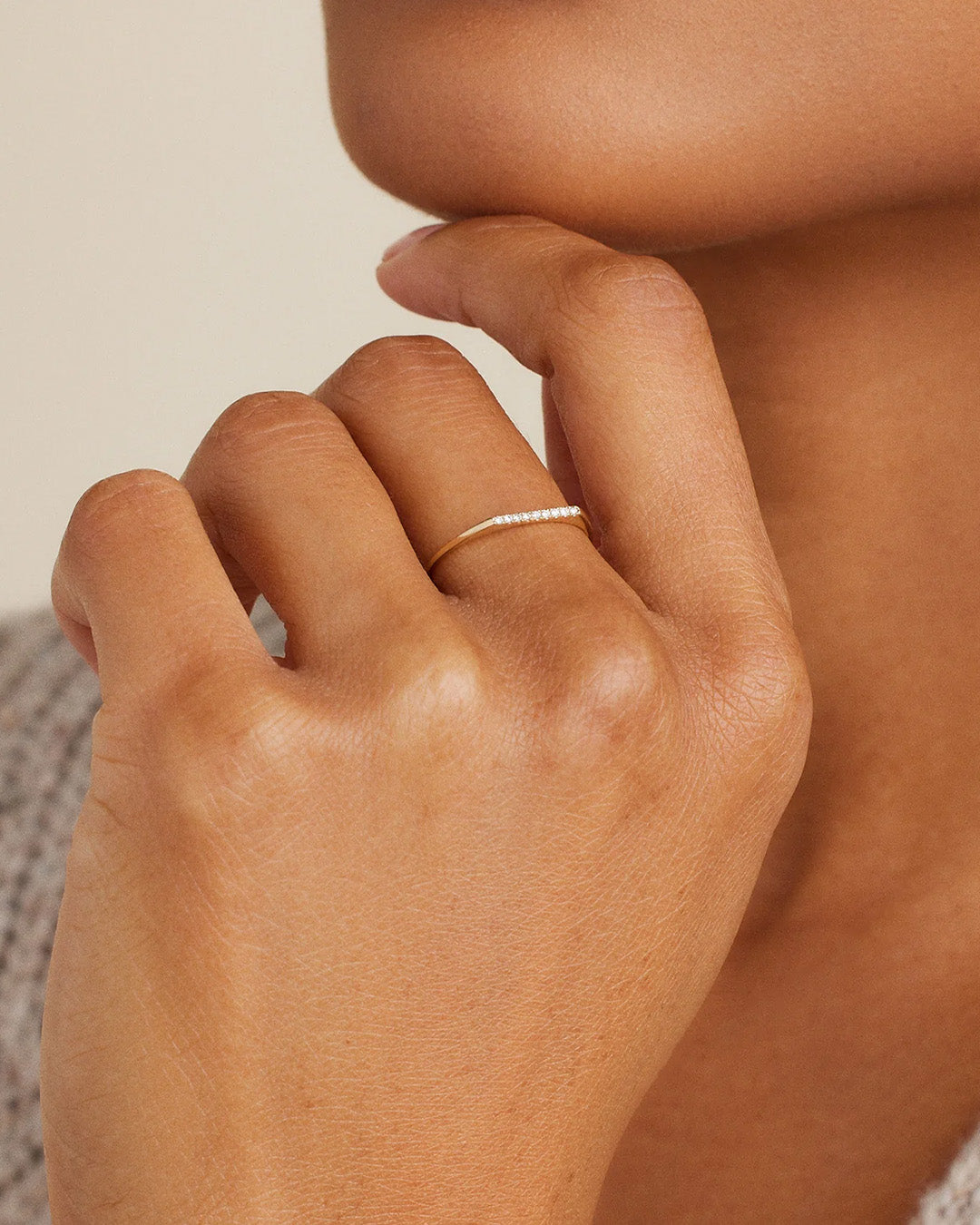 Alternative view of Diamond Bar Ring