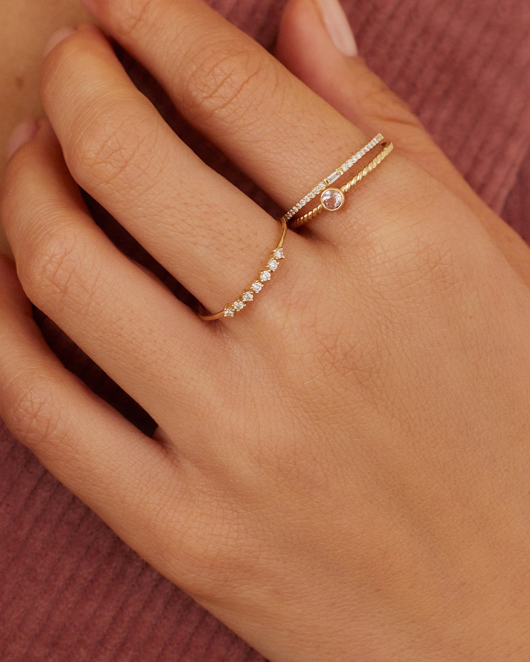 Alternative view of Diamond Row Ring