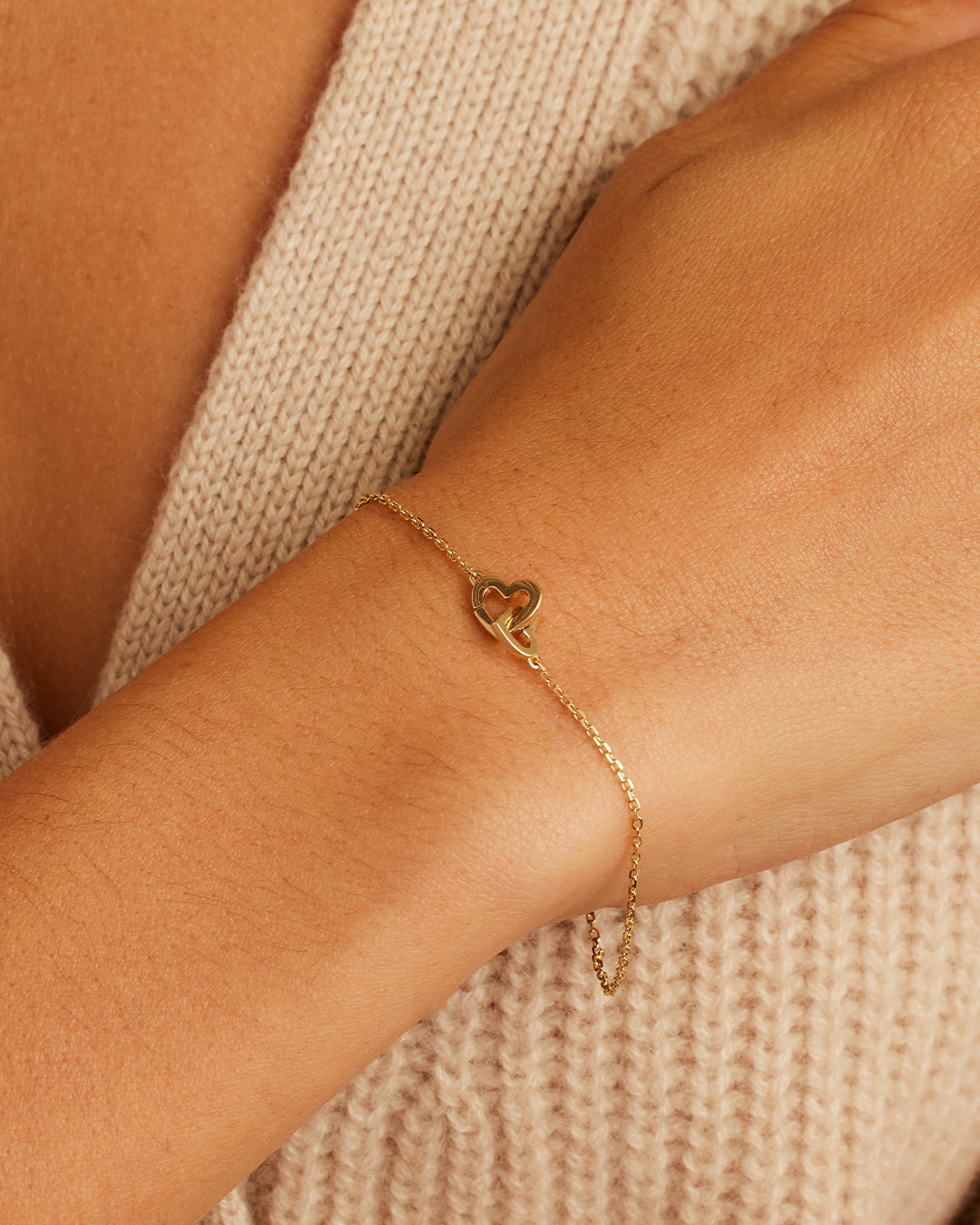 Alternative view of 14k Gold Parker Heart Bracelet