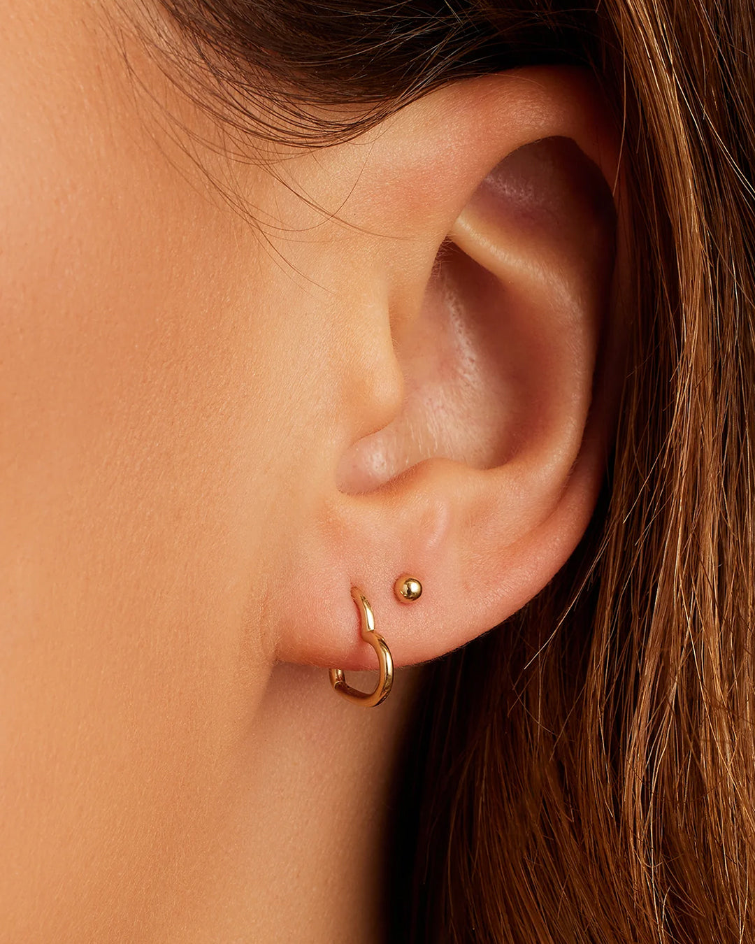 Alternative view of 14k Gold Newport Flat Back Single Stud
