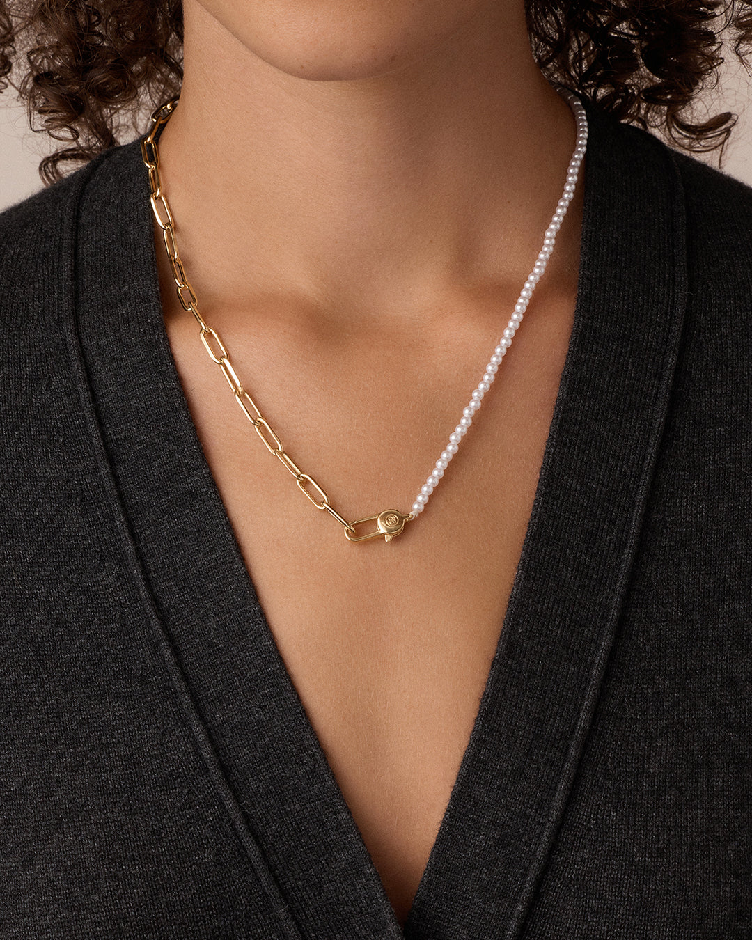 Alternative view of Florence Pearl Chain Necklace