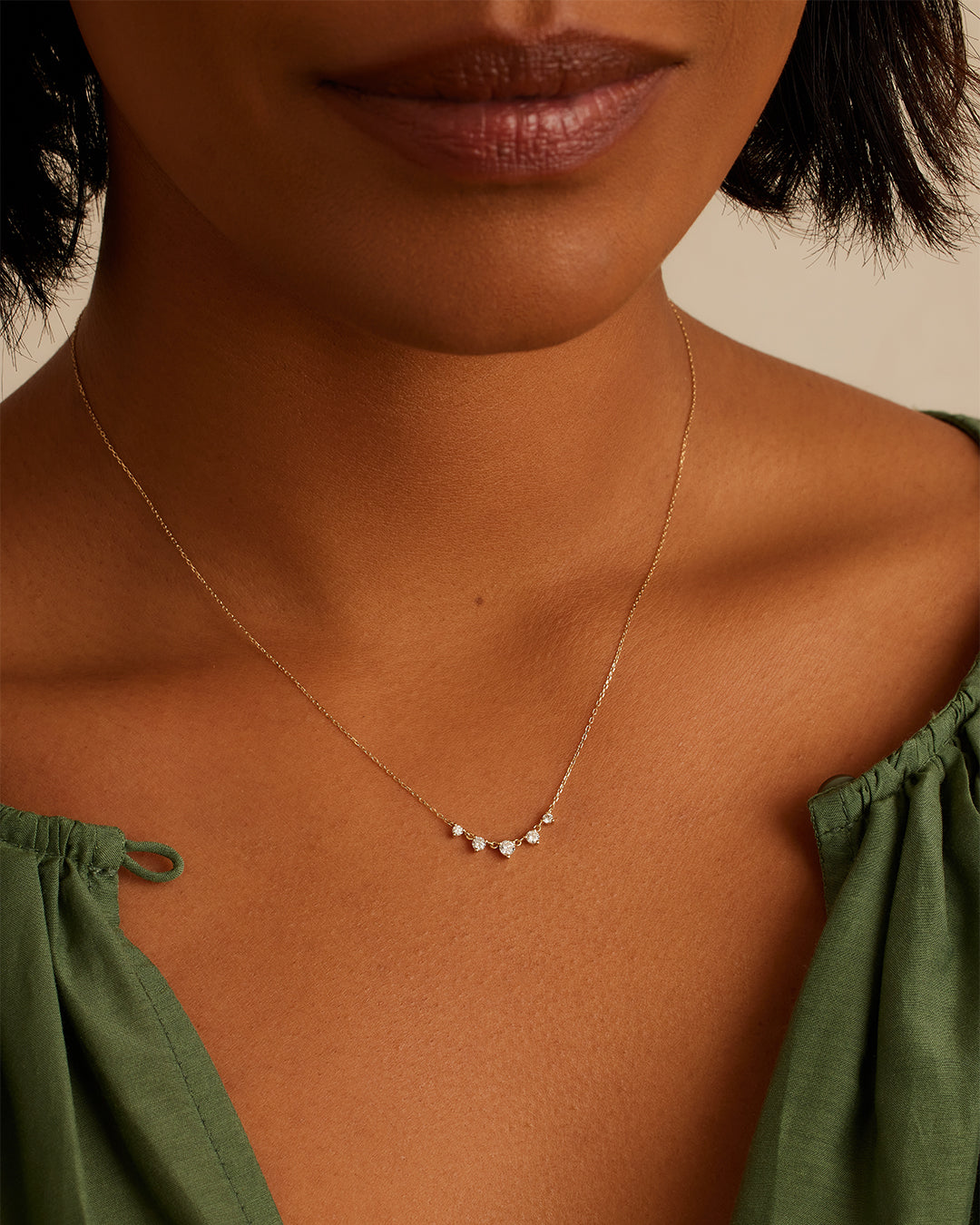 Alternative view of Elle Diamond Row Necklace