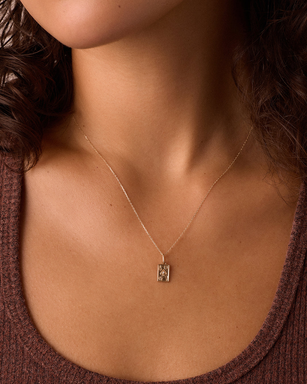 Alternative view of Diamond Ace Charm Necklace