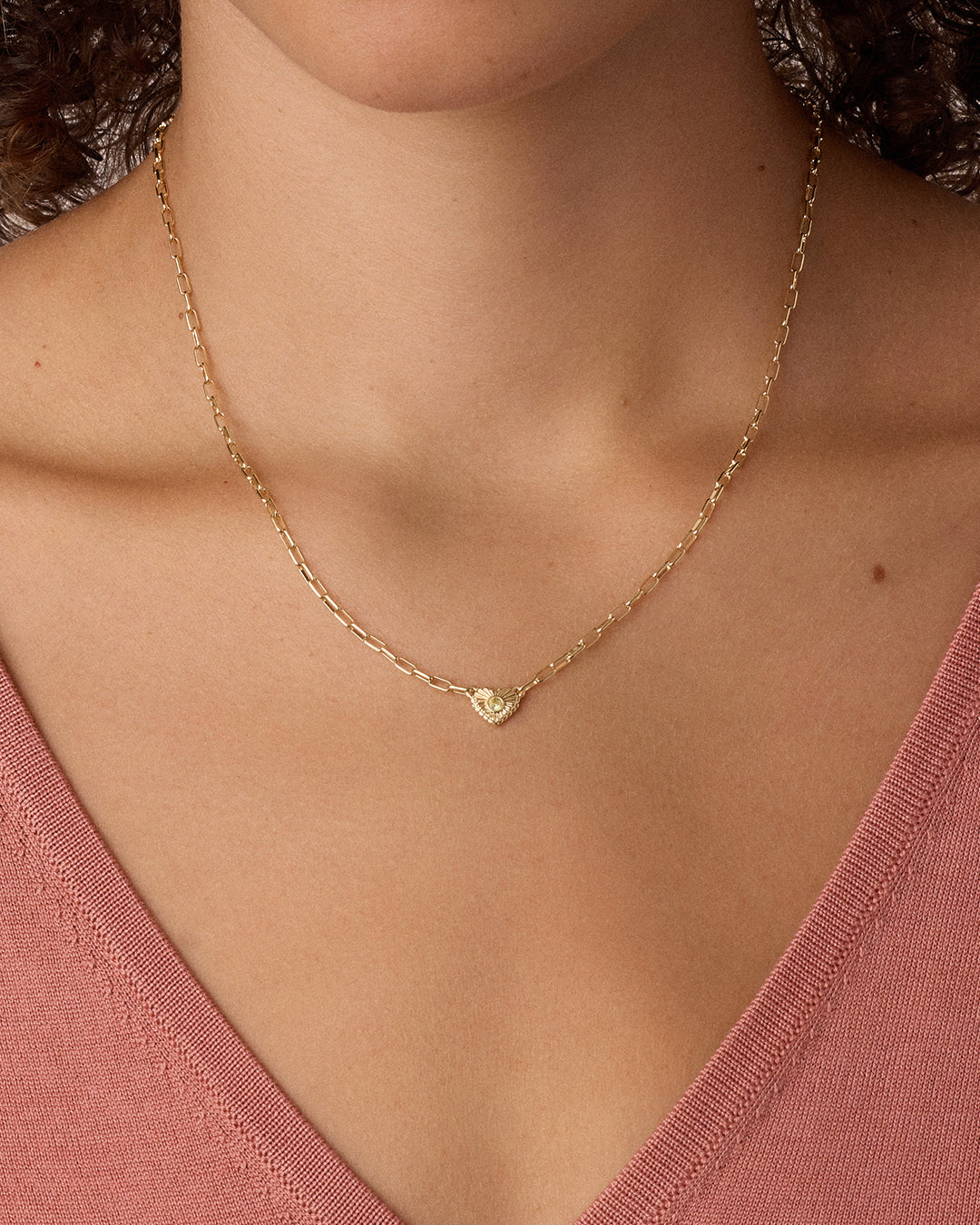 Alternative view of Birthstone Heart Necklace