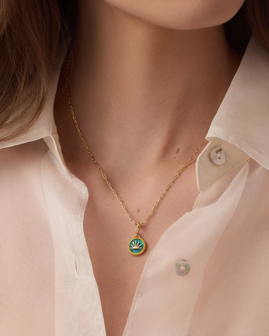 Alternative view of Power Gemstone Parker Charm Necklace Inspiration