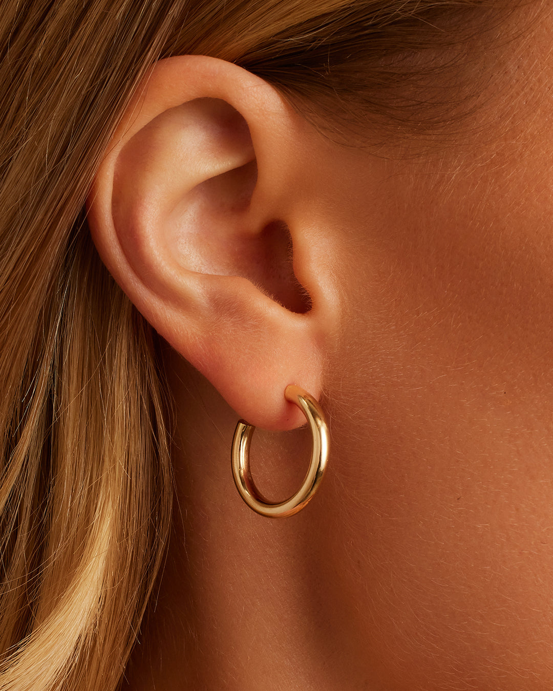 Alternative view of 14k Gold Carter Hoops