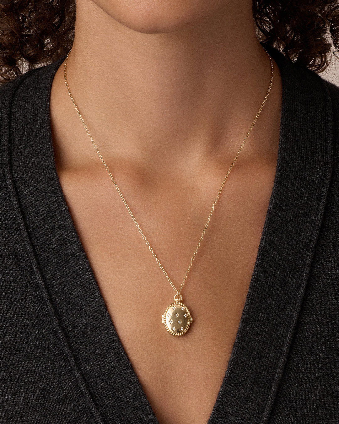 Alternative view of Celeste Locket Necklace