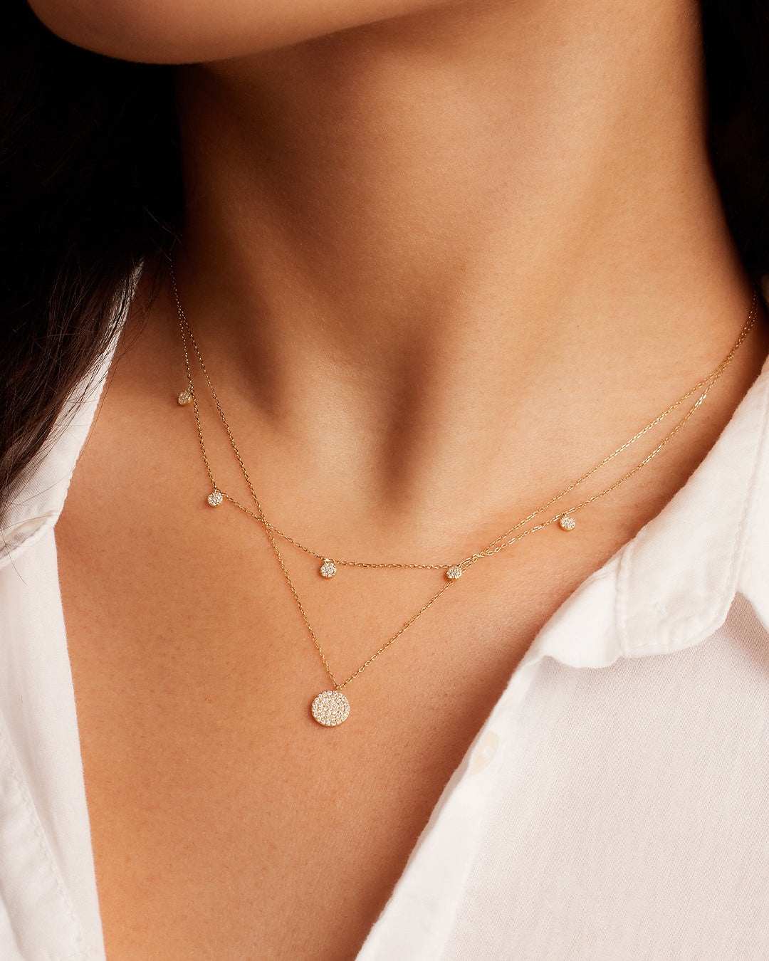 Alternative view of Diamond Pavé Necklace