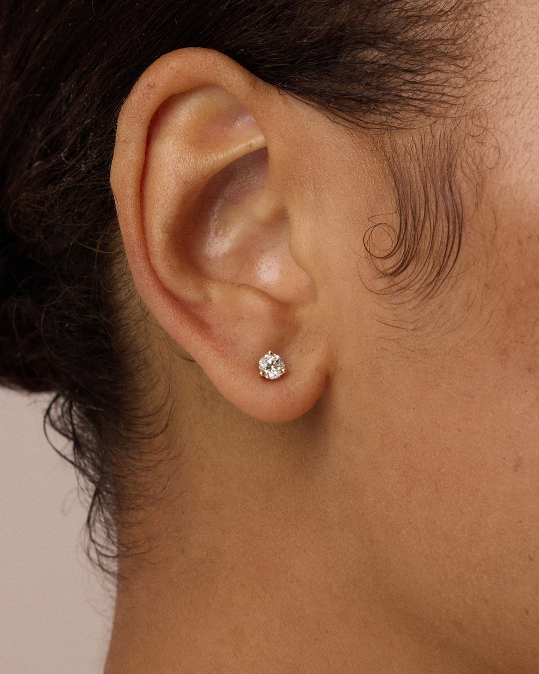 Alternative view of Lab Grown Diamond Solitaire Single Stud