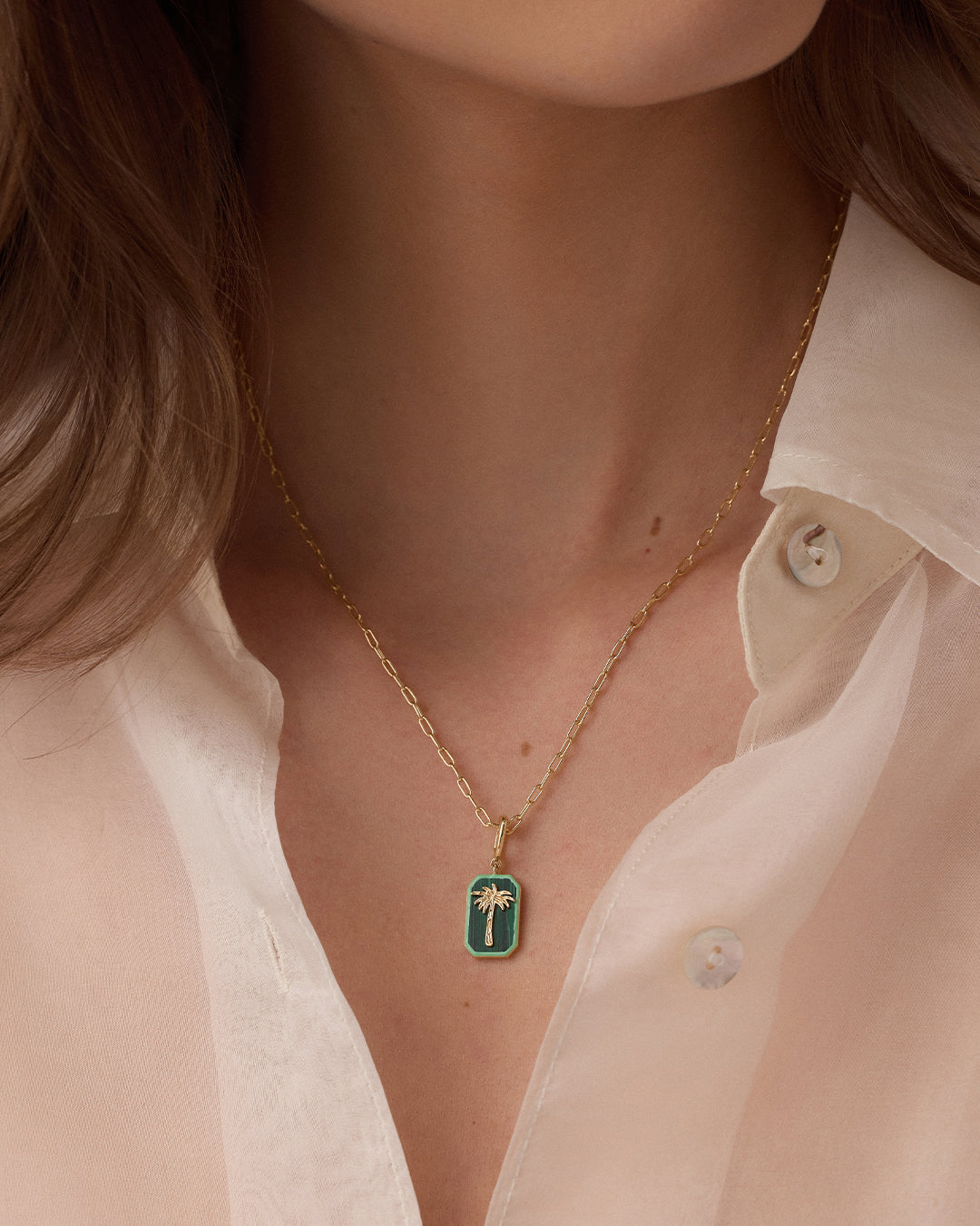 Alternative view of Power Gemstone Parker Charm Necklace Travel