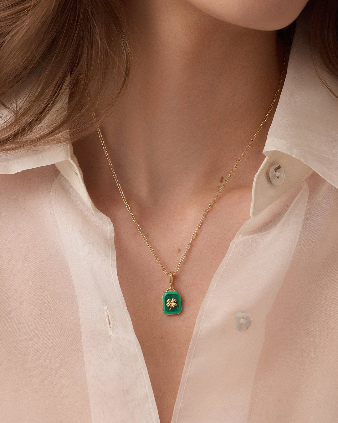 Alternative view of Power Gemstone Parker Charm Necklace Luck