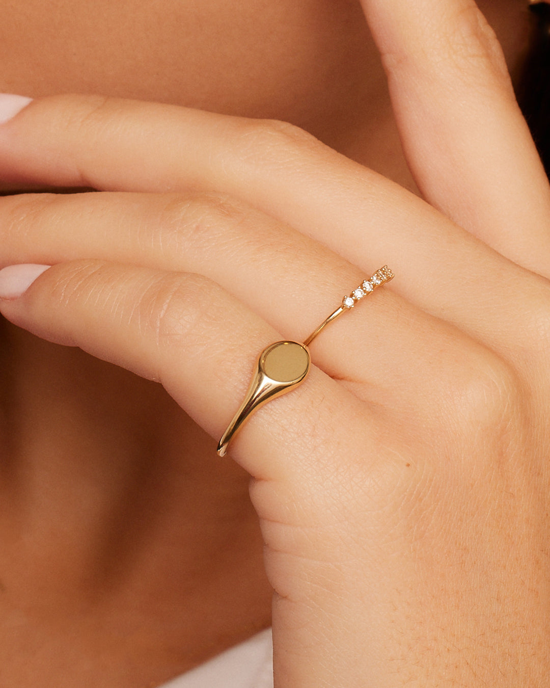 Alternative view of 14k Gold Bespoke Signet Ring