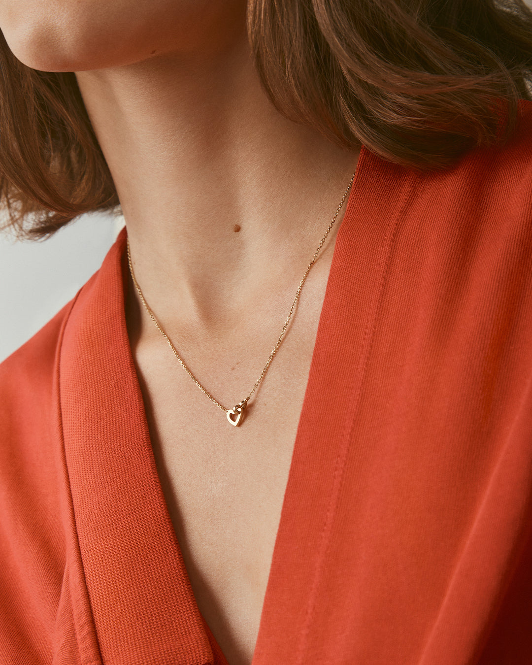 Alternative view of 14k Gold Parker Heart Necklace