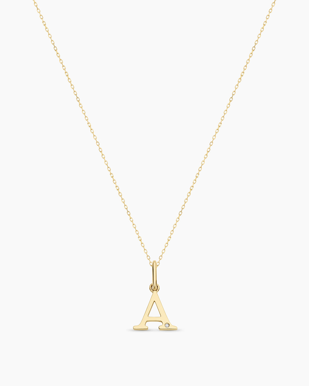 Diamond Vintage Alphabet Charm Necklace