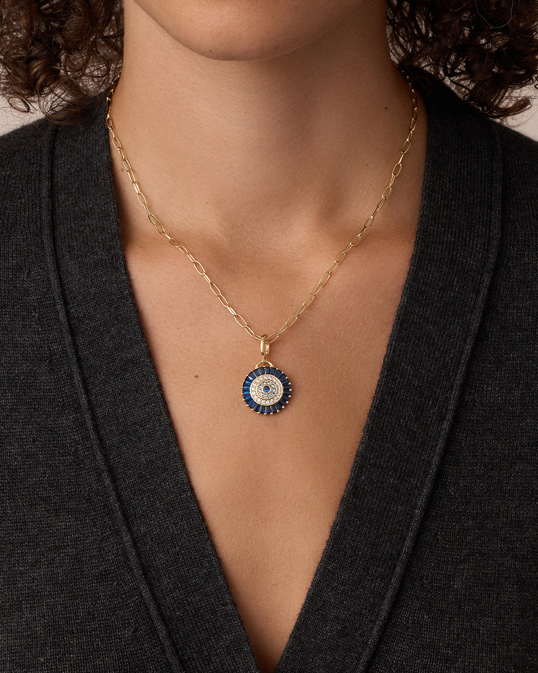 Alternative view of Vintage Evil Eye Coin Parker Charm