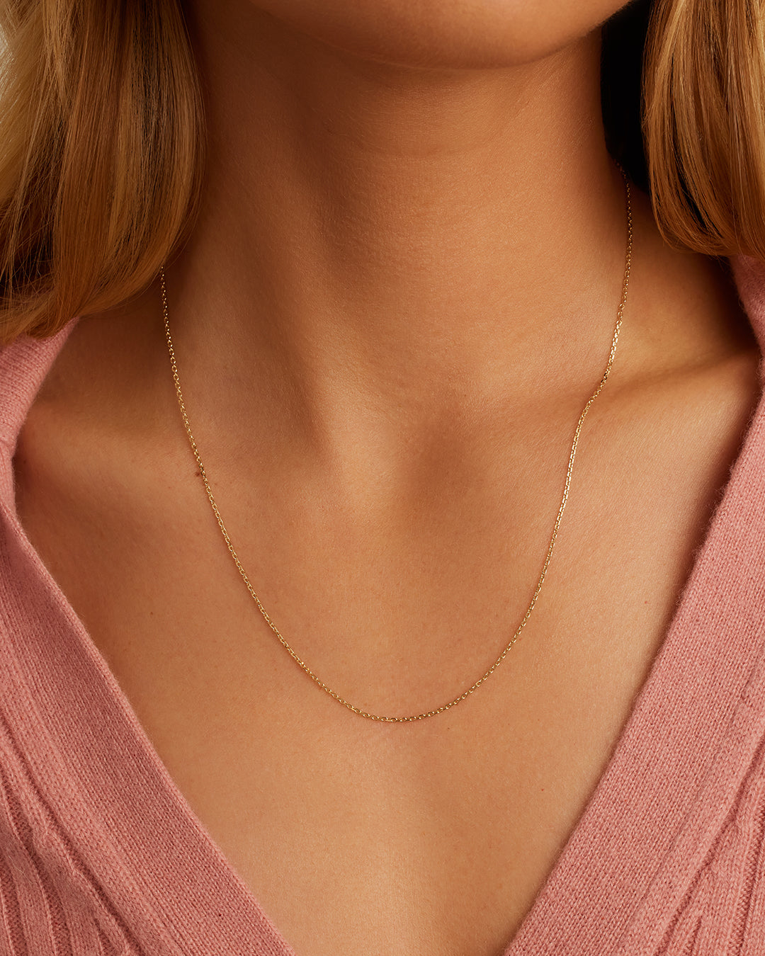 Alternative view of 14k Gold Delicate Link Chain